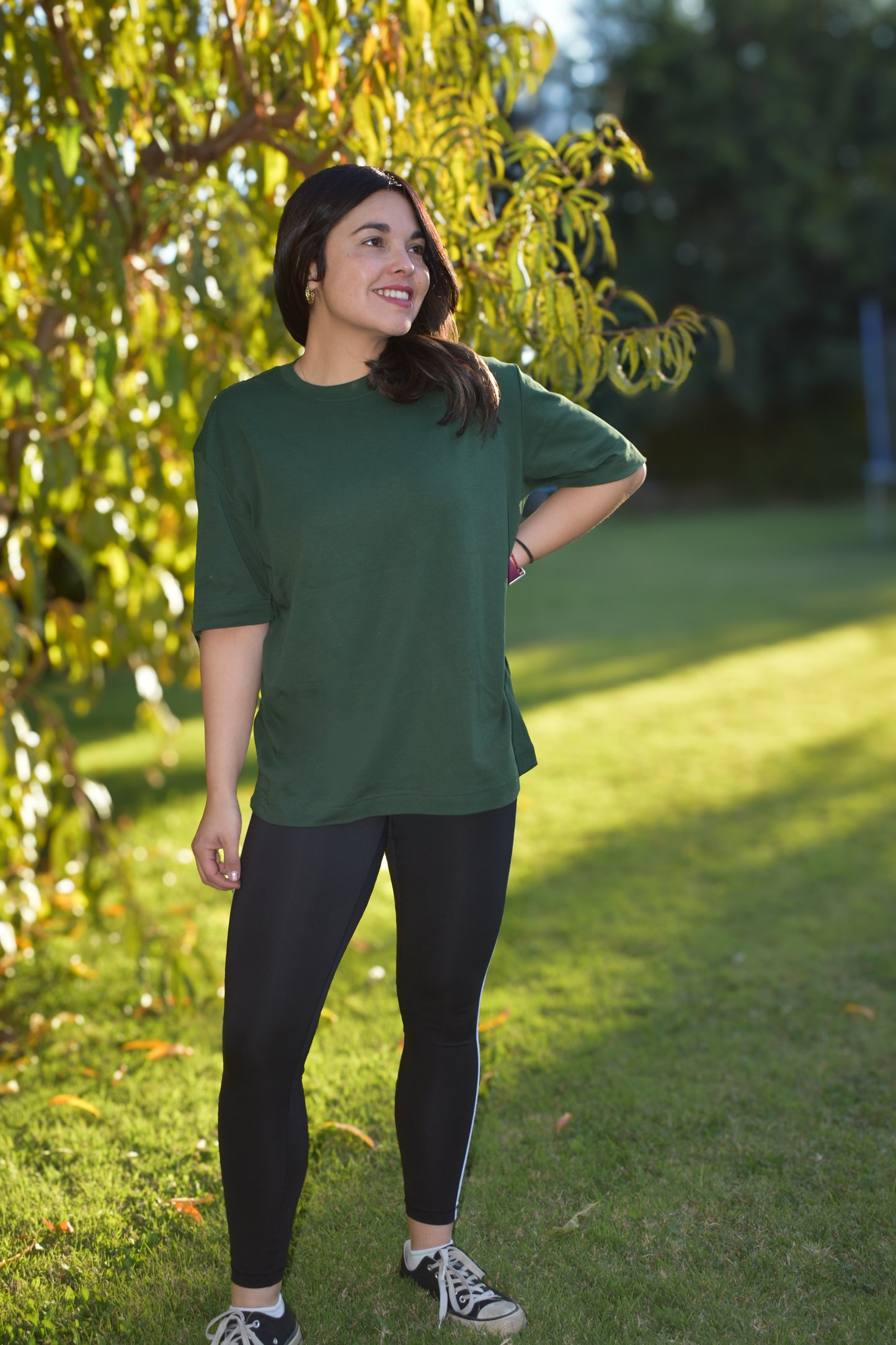 Polera Oversize Pima Mujer Verde