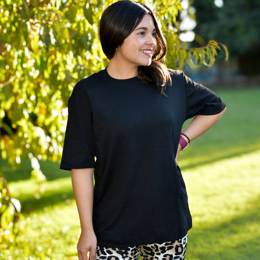 Polera Oversize Pima Mujer Negra