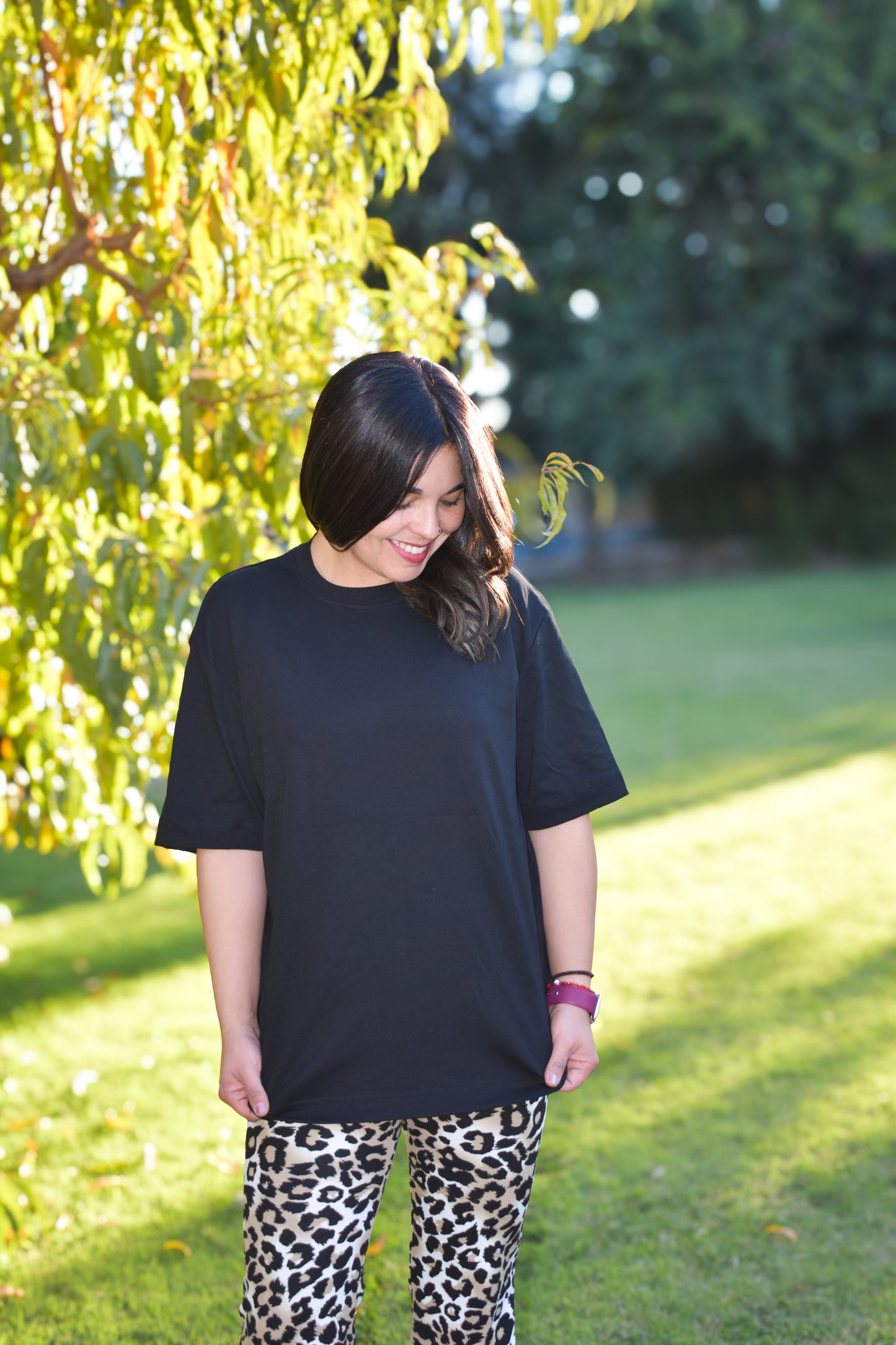 Polera Oversize Pima Mujer Negra