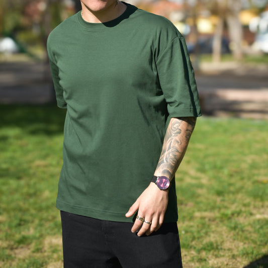 Polera Oversize Pima Hombre Verde