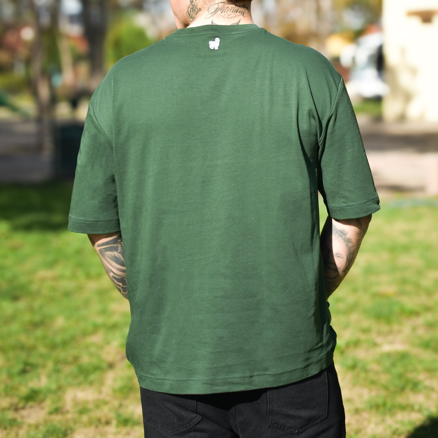 Polera Oversize Pima Hombre Verde