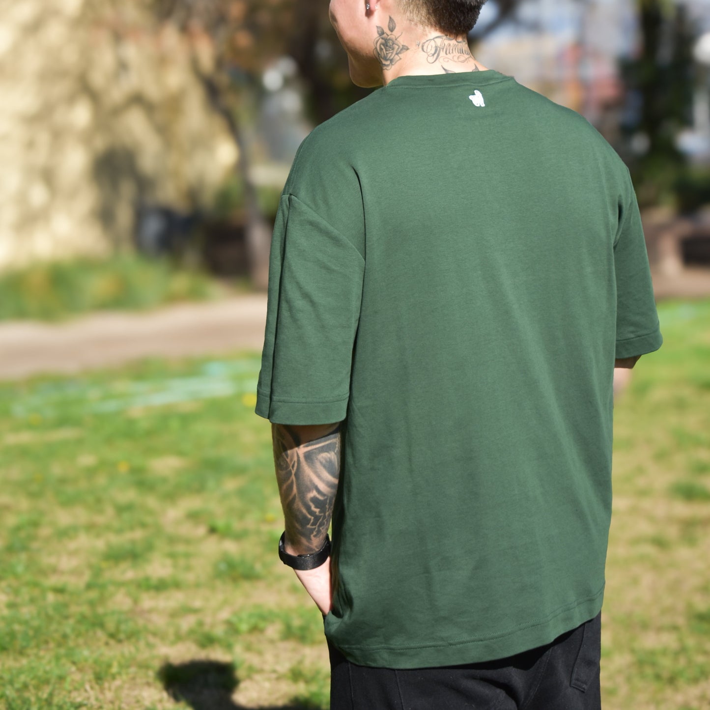 Polera Oversize Pima Hombre Verde